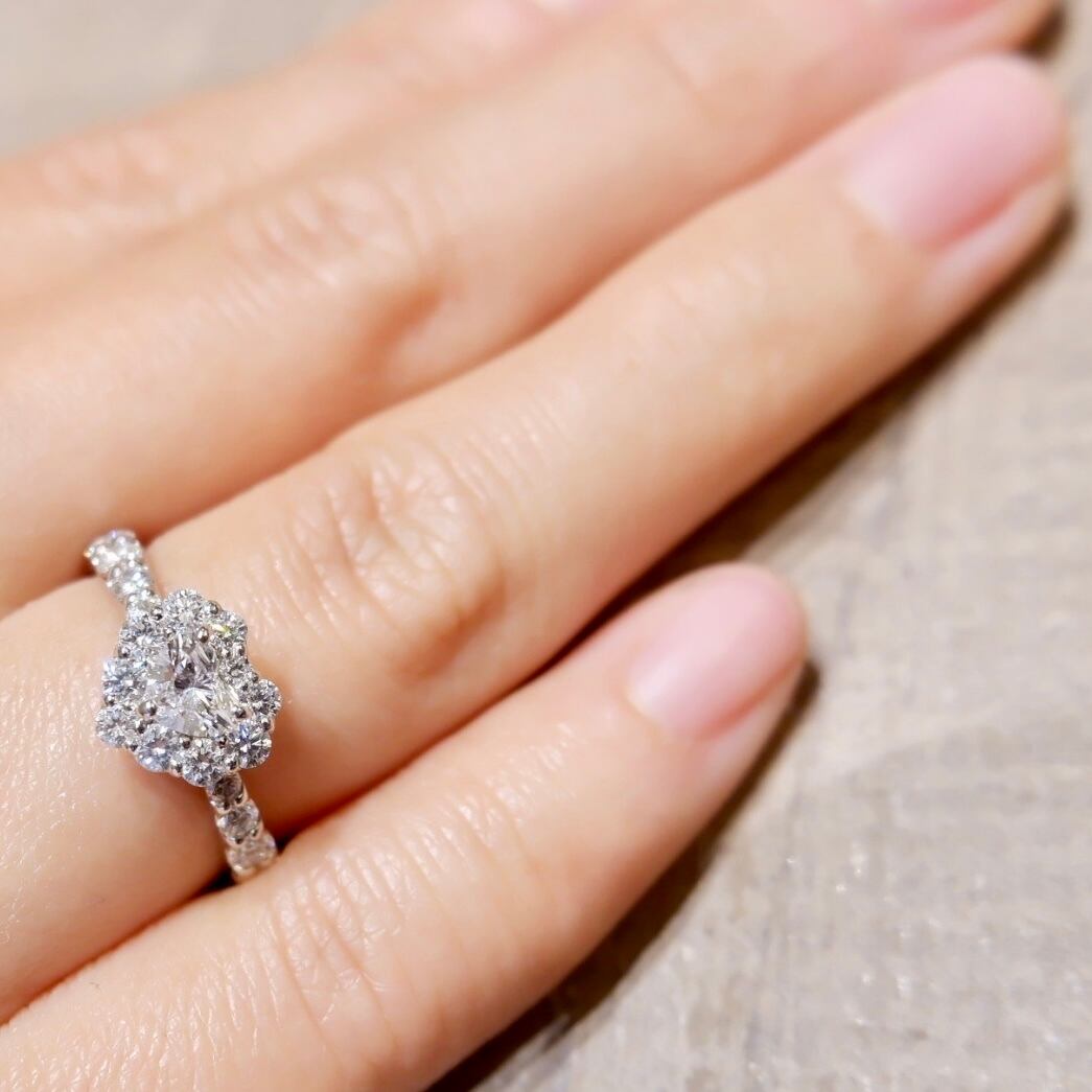 Pt999 ポンテヴェキオ ハッピーハート ダイヤモンド 0.307ct 0.63ct 