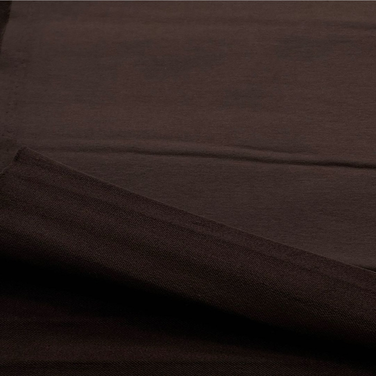 ★NY584◆1.5m◆綿ポリウレタン混ミニ裏毛ニット生地◆こげ茶