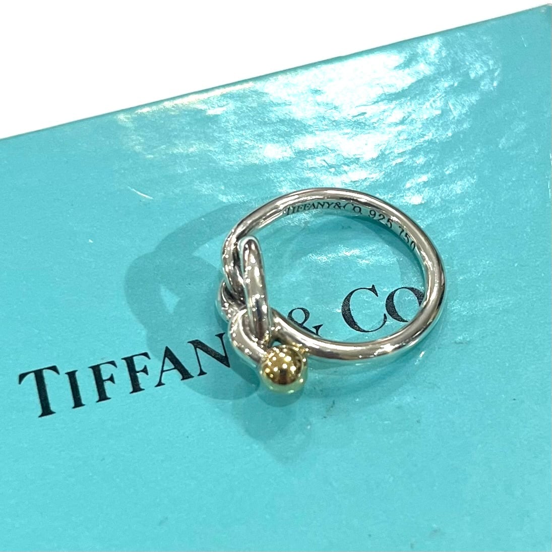 TIFFANY&CO】【6-7号 】2831 ティファニー結 コンビ ツイスト ラブ