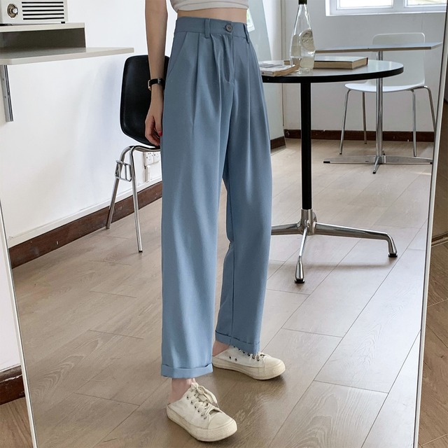 ブラックパンツ レディースサマールーズハイウェストウェストカジュアル 夏物 クレセントシティ48732342012