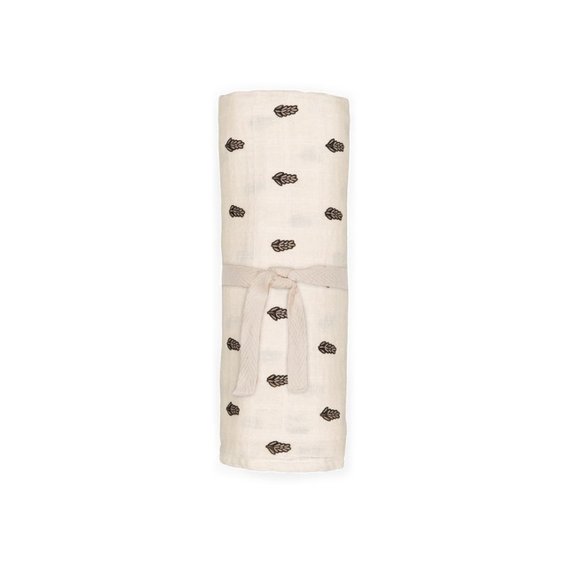 Studio Boheme Paris  - XL SWADDLE DOUDOU / OFF WHITE / LAVENDER