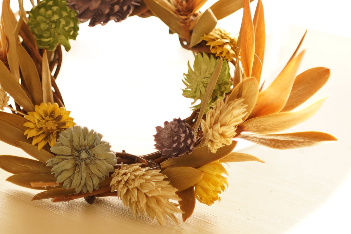 カラフル小花のミニリース | terrier de sautillé（テリエドソティエ）