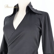 フラメンコ 衣装 トップス ブラウス レッスン 練習着 無地 伸縮 イチオク ICHIOKU 襟 ダンス パーティ 発表会 ブラック系 フラメンコ ブラウス トップス 伸縮性 薄手 練習着 ダンス衣装 発表会衣装 無地 ブラック スタイリッシュ シンプル おしゃれ かわいい レッスン用 袖フリル フィット感 上品