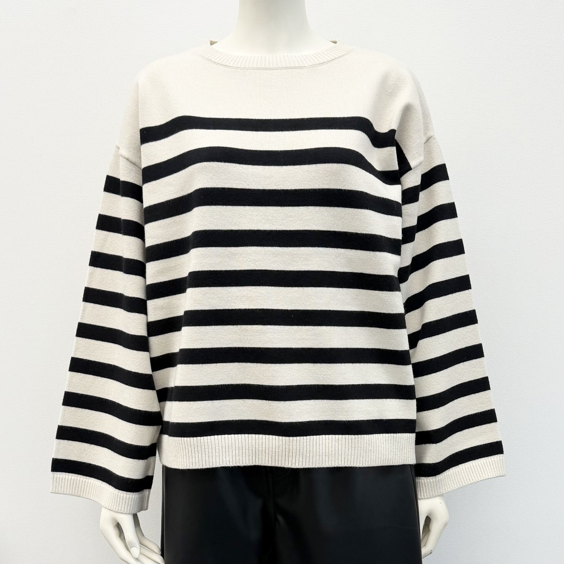 【サンプルセール】ボーダー袖デザインプルオーバー