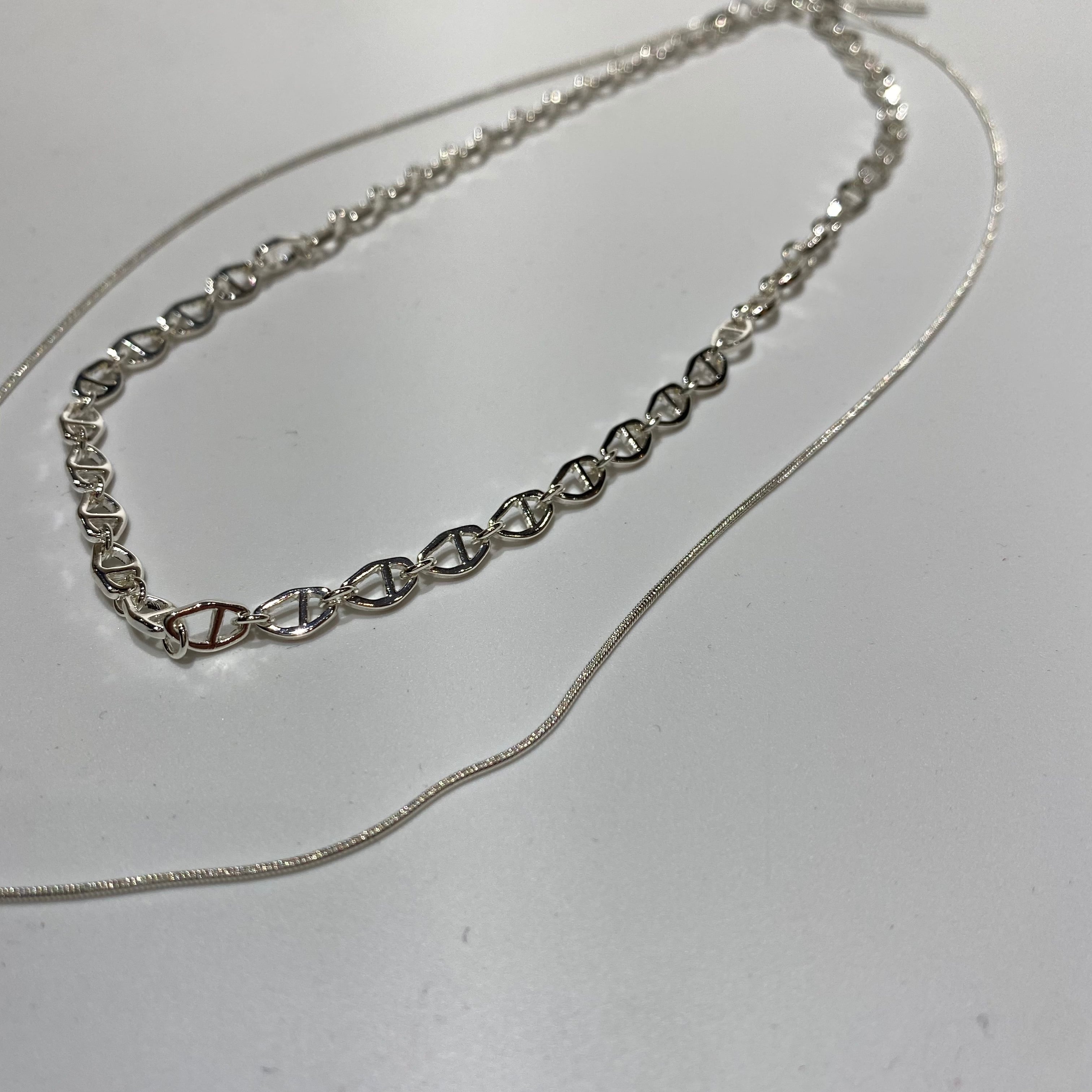 Nothing And Others【ﾅｯｼﾝｸﾞｱﾝﾄﾞｱｻﾞｰｽﾞ】W Chain Necklace . | glamour