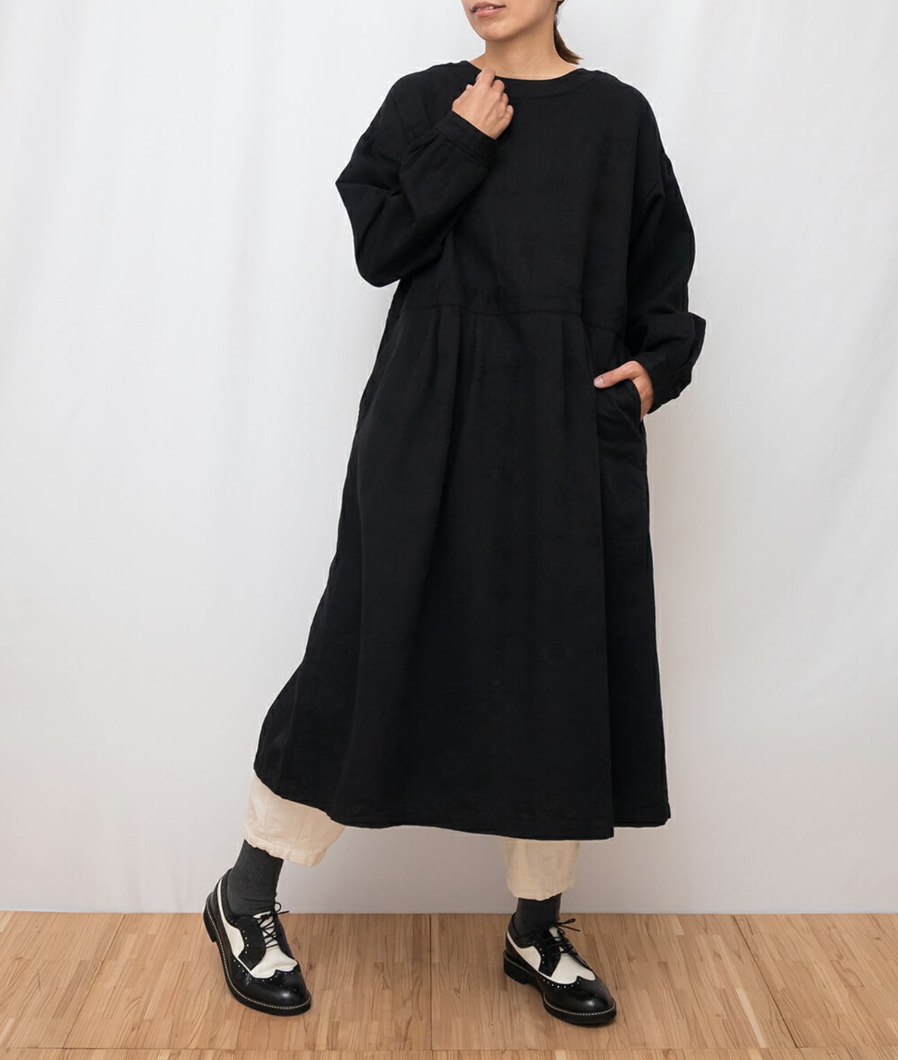 Blanc Nature ストレッチロングジャケット v-8503 | Pay ID