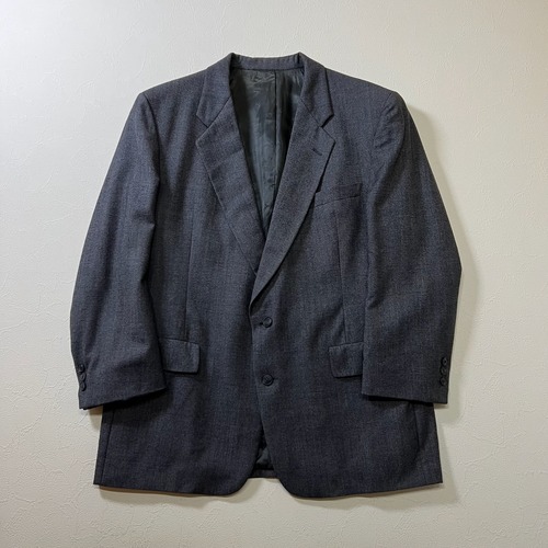 80s Dior　グレンチェック　肩パッド　テーラードジャケット　ディオール　ダークグレー　 古着