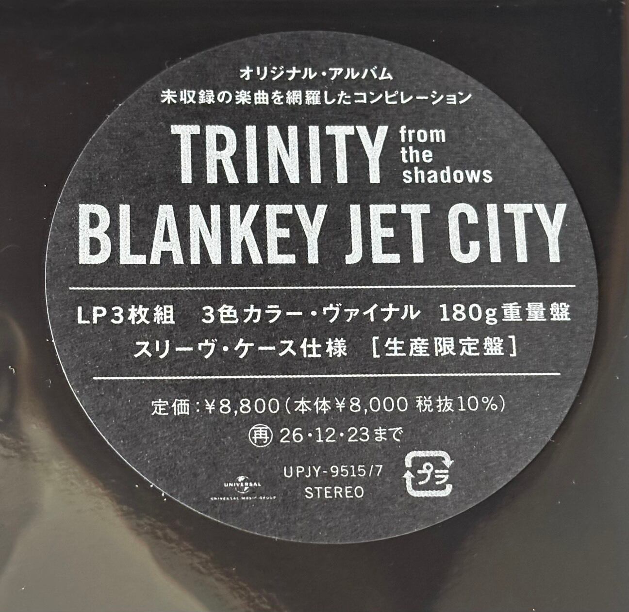 初回生産限定盤】BLANKEY JET CITY「TRINITY from the shadows