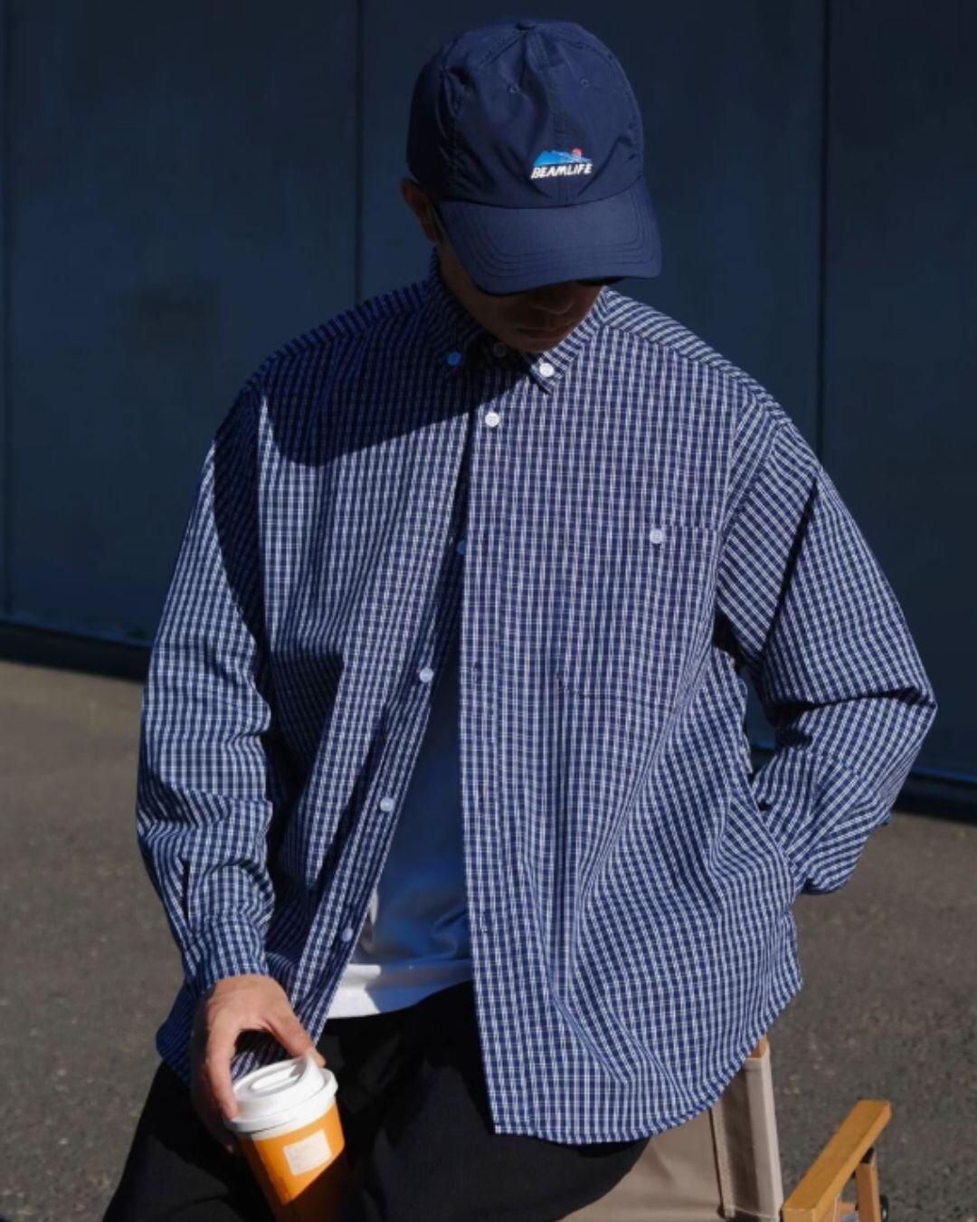 チェック柄ボックスシルエットシャツ 2color S0033