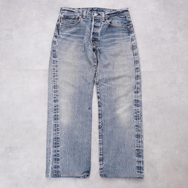 リーバイス501 Levis W32 ブルーデニム 青 ヒゲ ボトム 14653