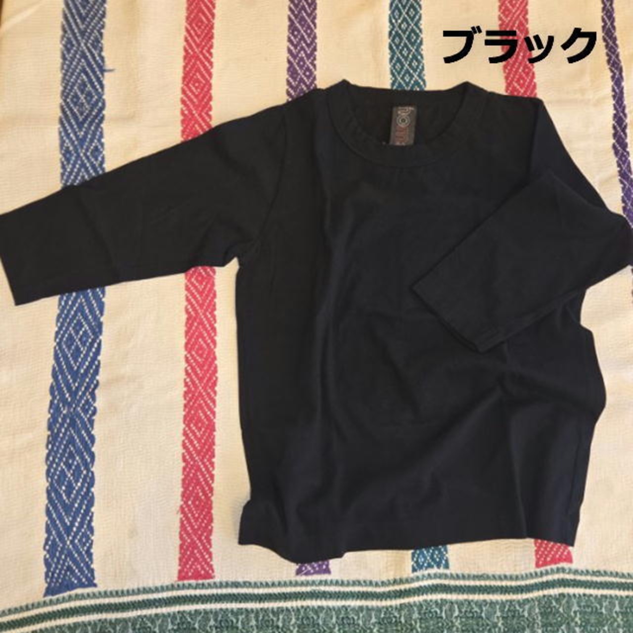 homspun 　ホームスパン　天竺七分袖Tシャツ　全６色　サラシ　イエロー　ブラック　カーキ　ライム　ダークグリーン　　カットソー　定番　ベーシック　インナー　七分袖　日本製