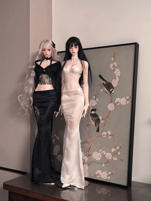 《STACYの海洋》ドール用ドレスセット　2点セット　ブラック　S＋サイズ（受注制作）