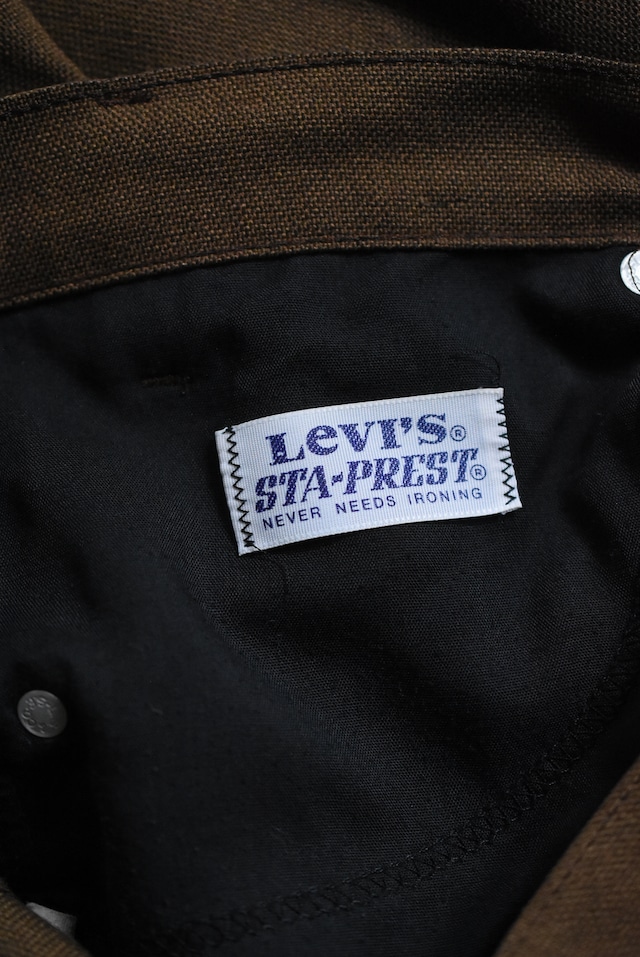 OK/70's "Levi's" STA-PREST cotton hopsack flare slacks