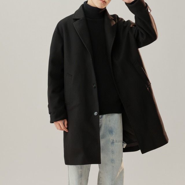 シングルブレストロングコート af0135