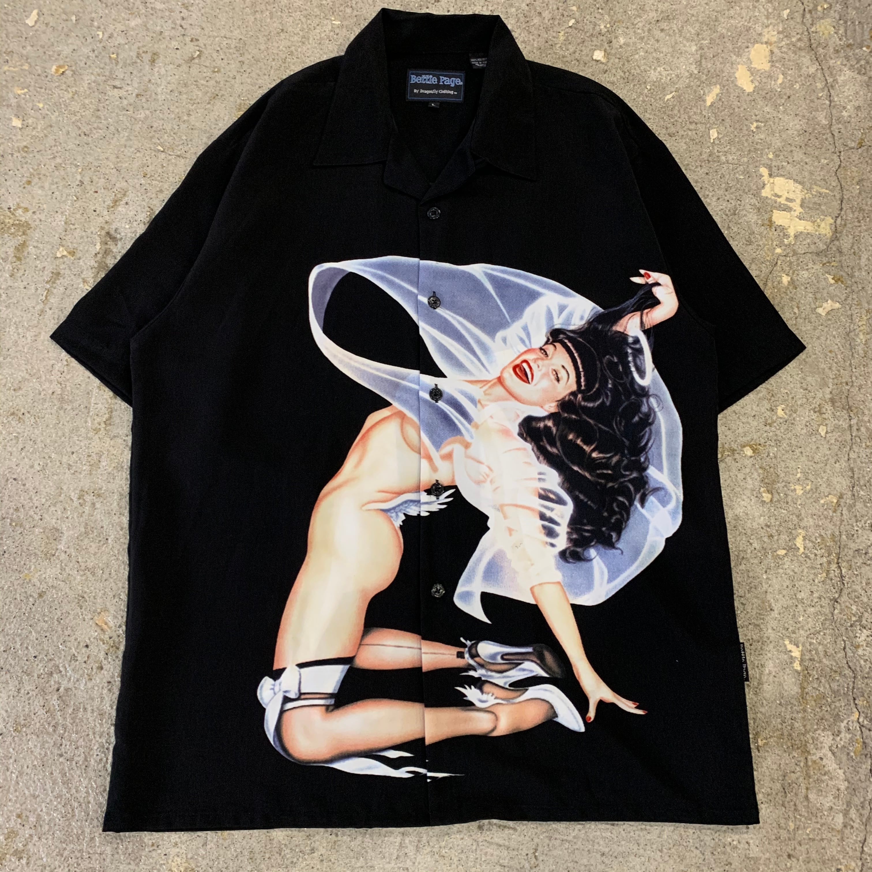 90s bettie page ベティペイジ Tシャツ USA製 L サイズ