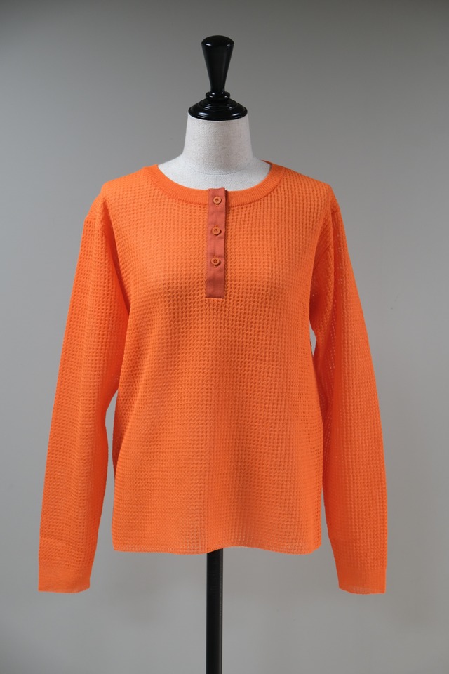 【kota gushiken】Anti-Thermal Sheer Knit -Orange-