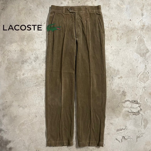 【LACOSTE】tuck design corduroy straight pants/ラコステ タック デザイン コーデュロイ ストレート パンツ/msize/#0719/osaka