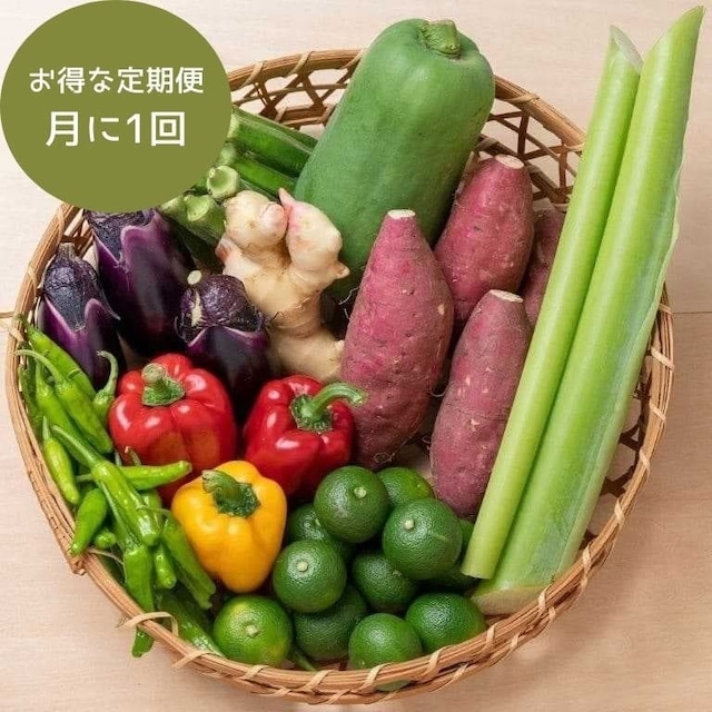 定期便1ヶ月に1回：旬のお野菜詰め合わせ(8〜10種類）