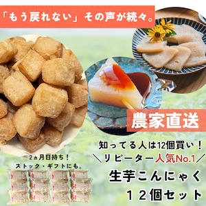 生芋こんにゃく12個セット|もう戻れない味!農家直送・手練り・贈答にも◎