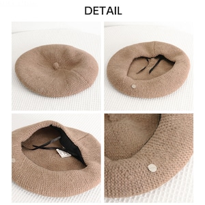 ベレー帽 ニット 秋冬 帽子 レディース 韓国 レトロ おしゃれ きれいめ 大人 かわいい 小顔 シンプル 通勤 通学 防寒 保温 暖かい 折りたたみ 大人可愛い 大人女子