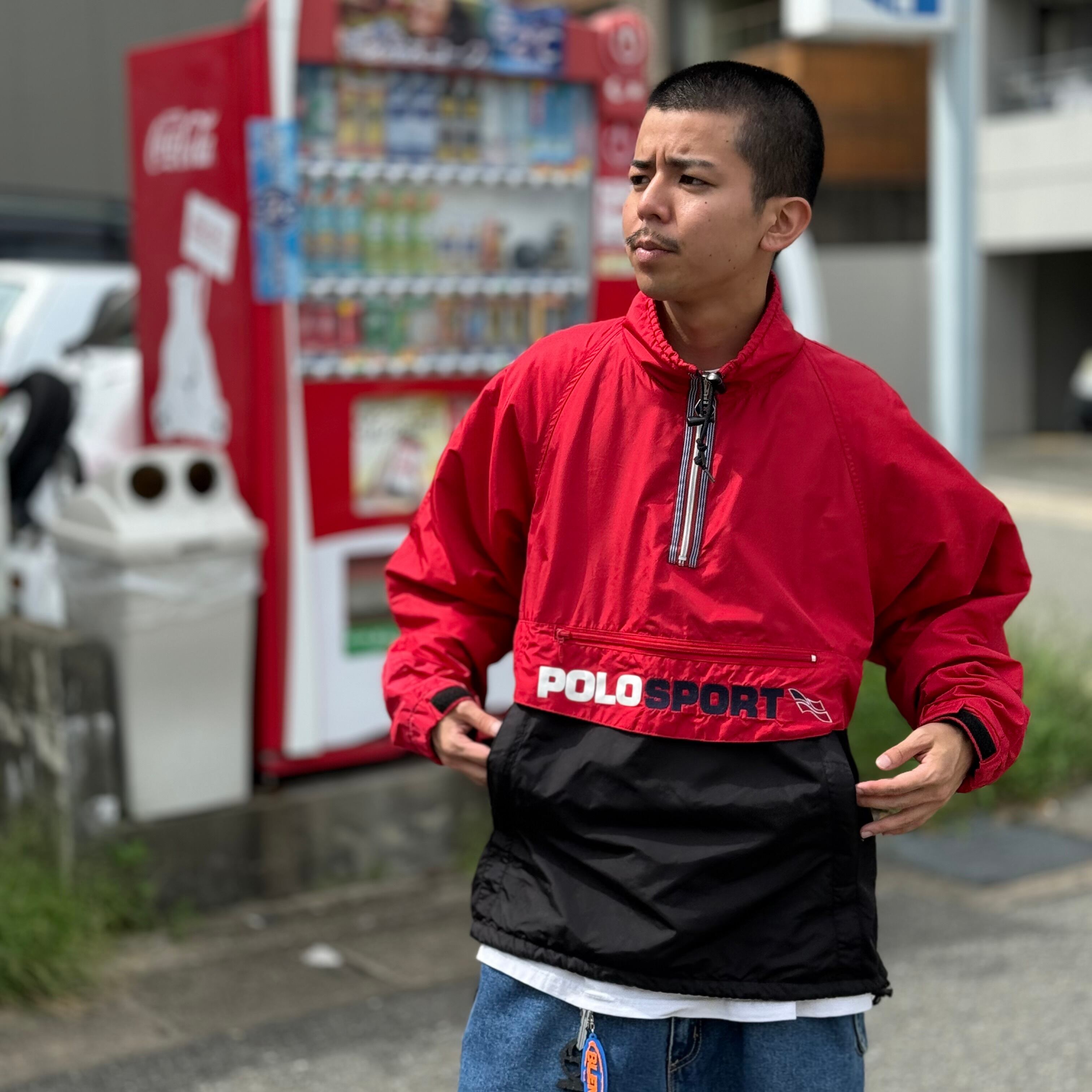 90s POLO SPORT Fleece Lined Pullover Jacket 90年代 ポロスポーツ
