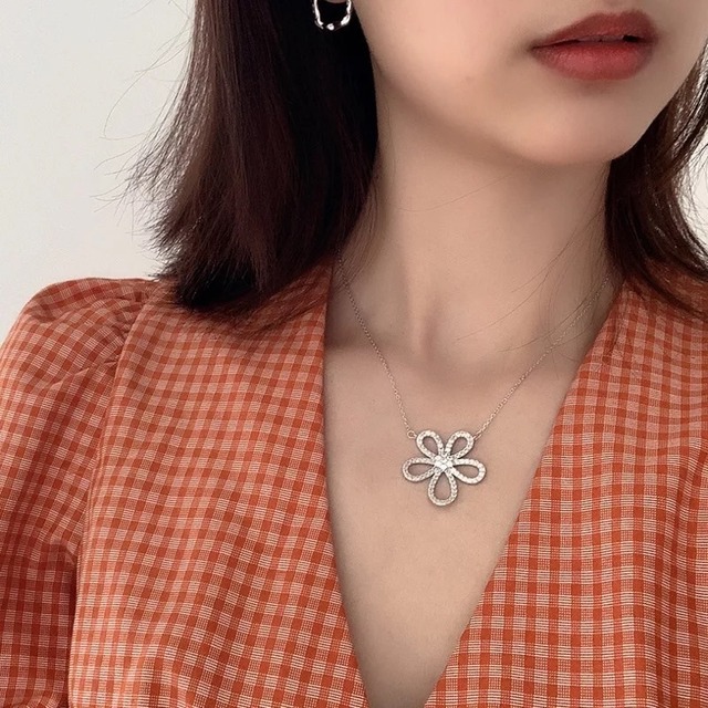 Couture flower necklace［A665］