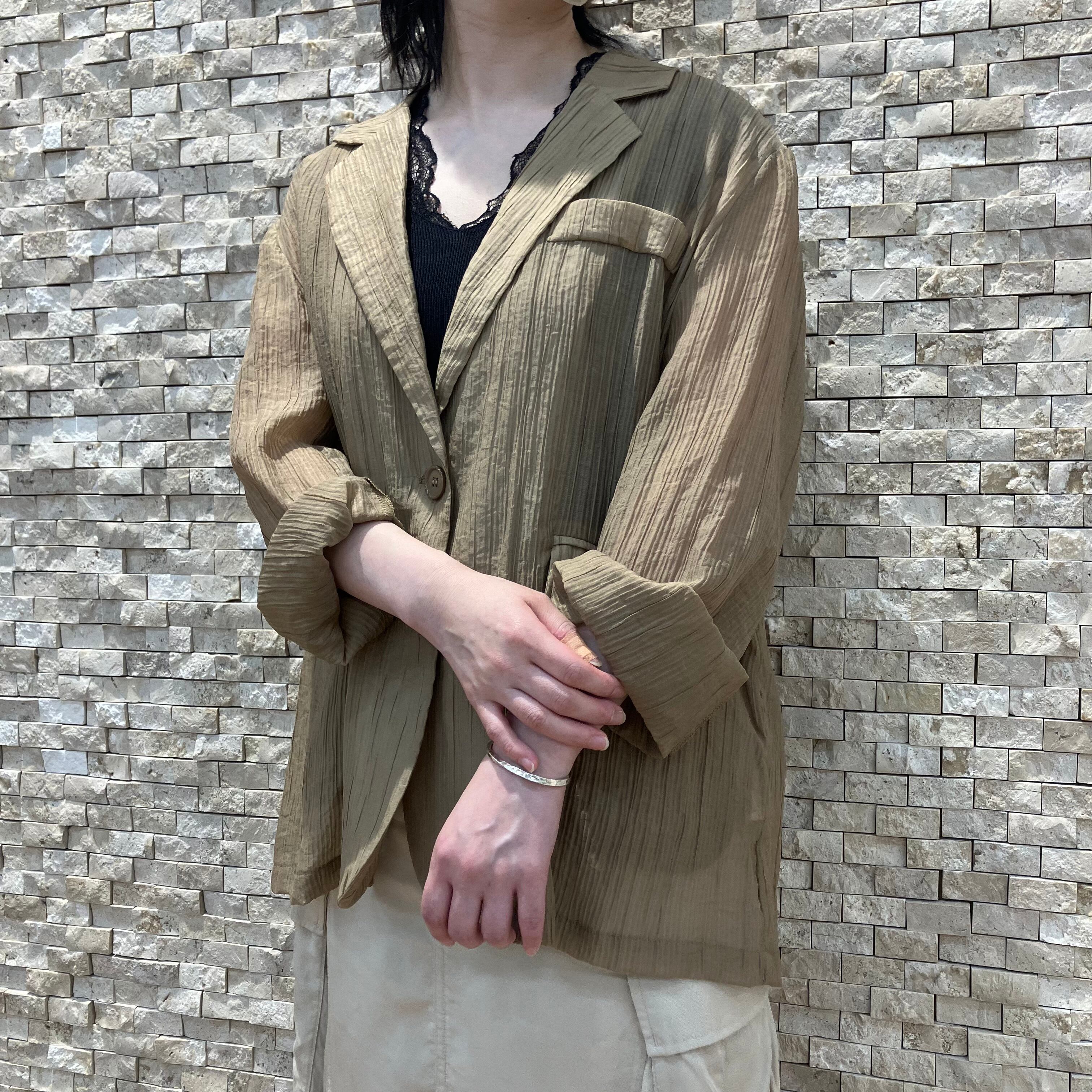 【MICALLE MICALLE】シアーテーラードジャケット(MMF149JBC)