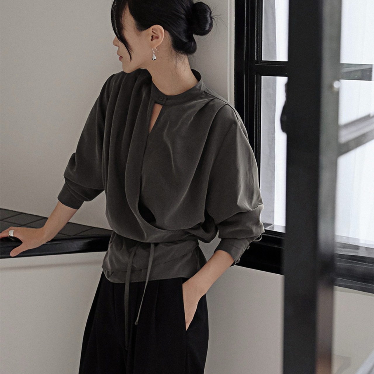 Tie-Waist Blouse T3754