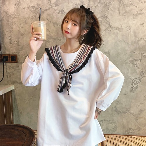 ✞ スタンダードラウンドネック♥カワイイ♥カジュアルセーター ロング レトロ ✞ゴスロリ SM ミリ 甘ロリ クラロリ 和ロリ エレガント 黒ロリ 姫ロリ 華ロリ BB-BB60240056627