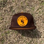 80's "Hot Springs Rea, Inc.Wyoming" Trucker Hat by K-Products/Brown x Orange