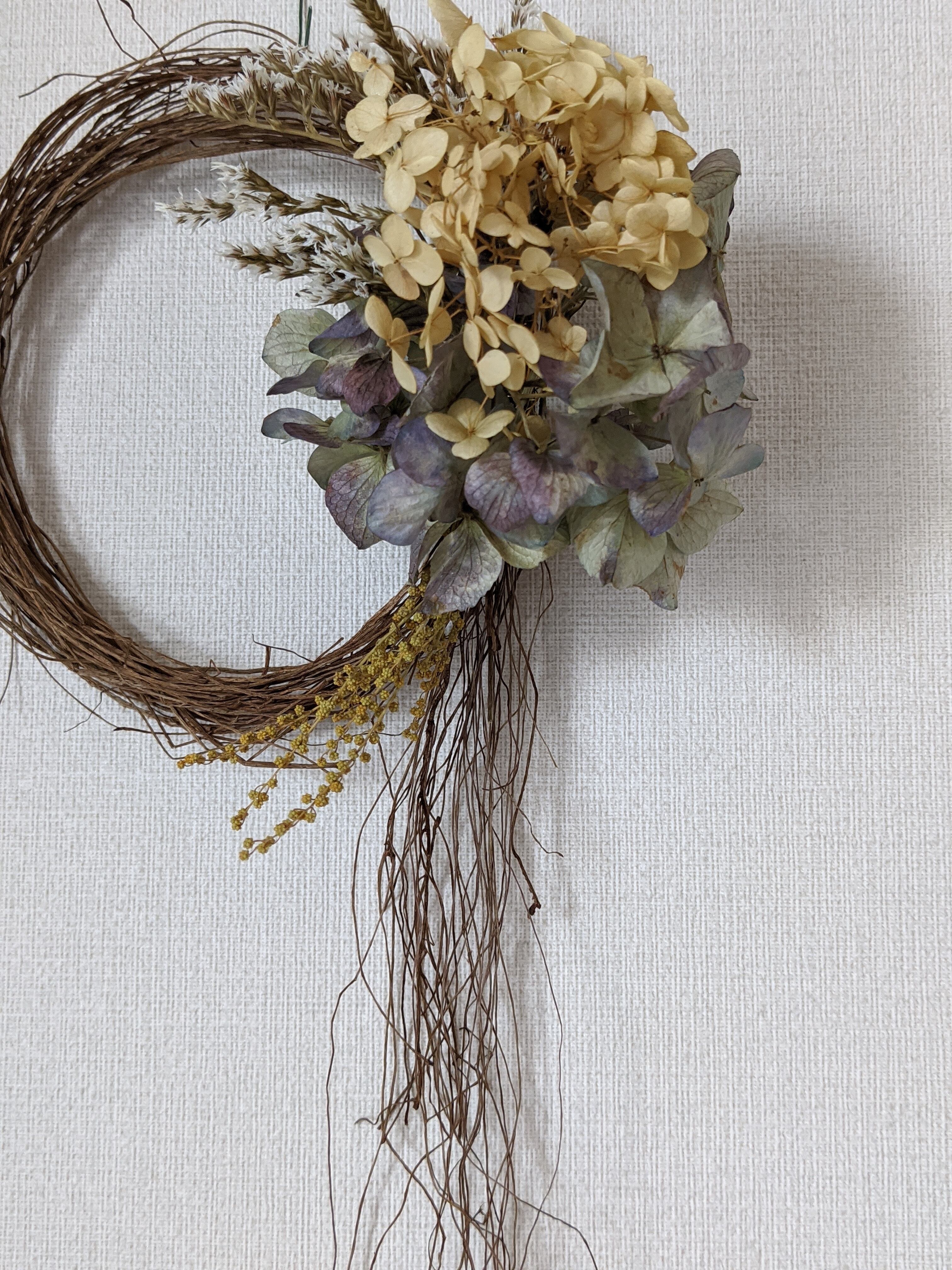 秋色紫陽花のリース | 全4種類！手のひらサイズの、紫陽花リース