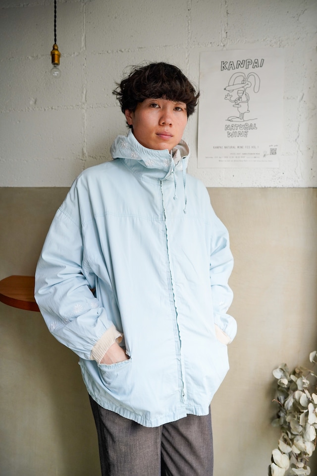 【1960s】"Made in France" 100% Cotton Zip-up Alpine Smock / 6-282 【1960s】"Made in France" 100% Cotton Zip-up Alpine Smock / 6-282