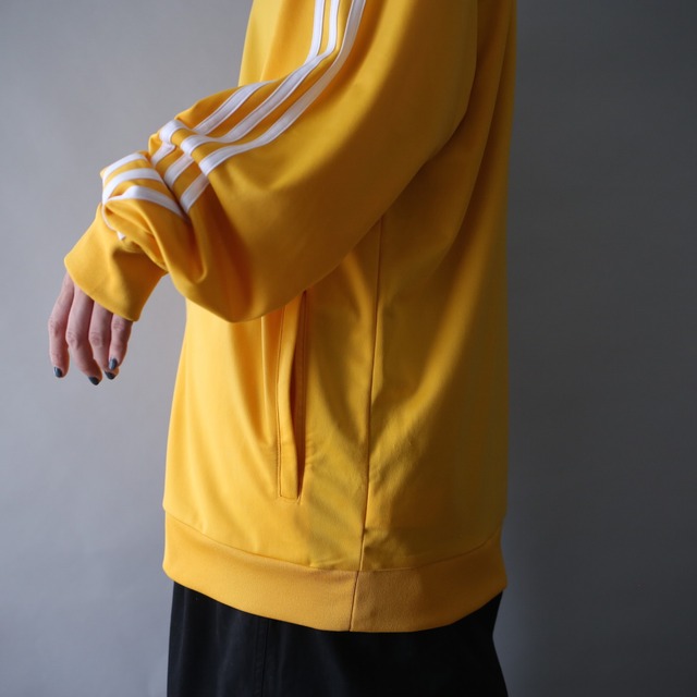 "adidas" good yellow over silhouette track jacket