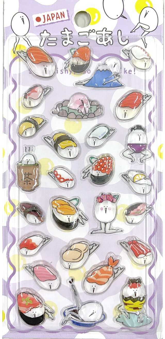 たまごあし　JAPAN　ぷっくりシール　TA01