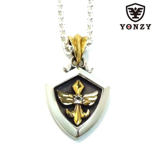 YONZY Phoenix Necklace SV×Brass ホワイトトパーズ