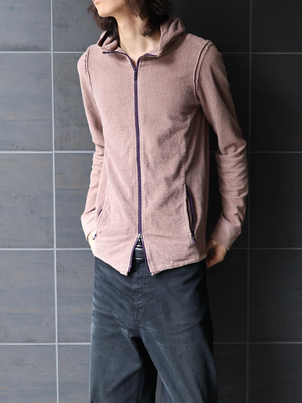 【ripvanwinkle】towel zip up hoodie