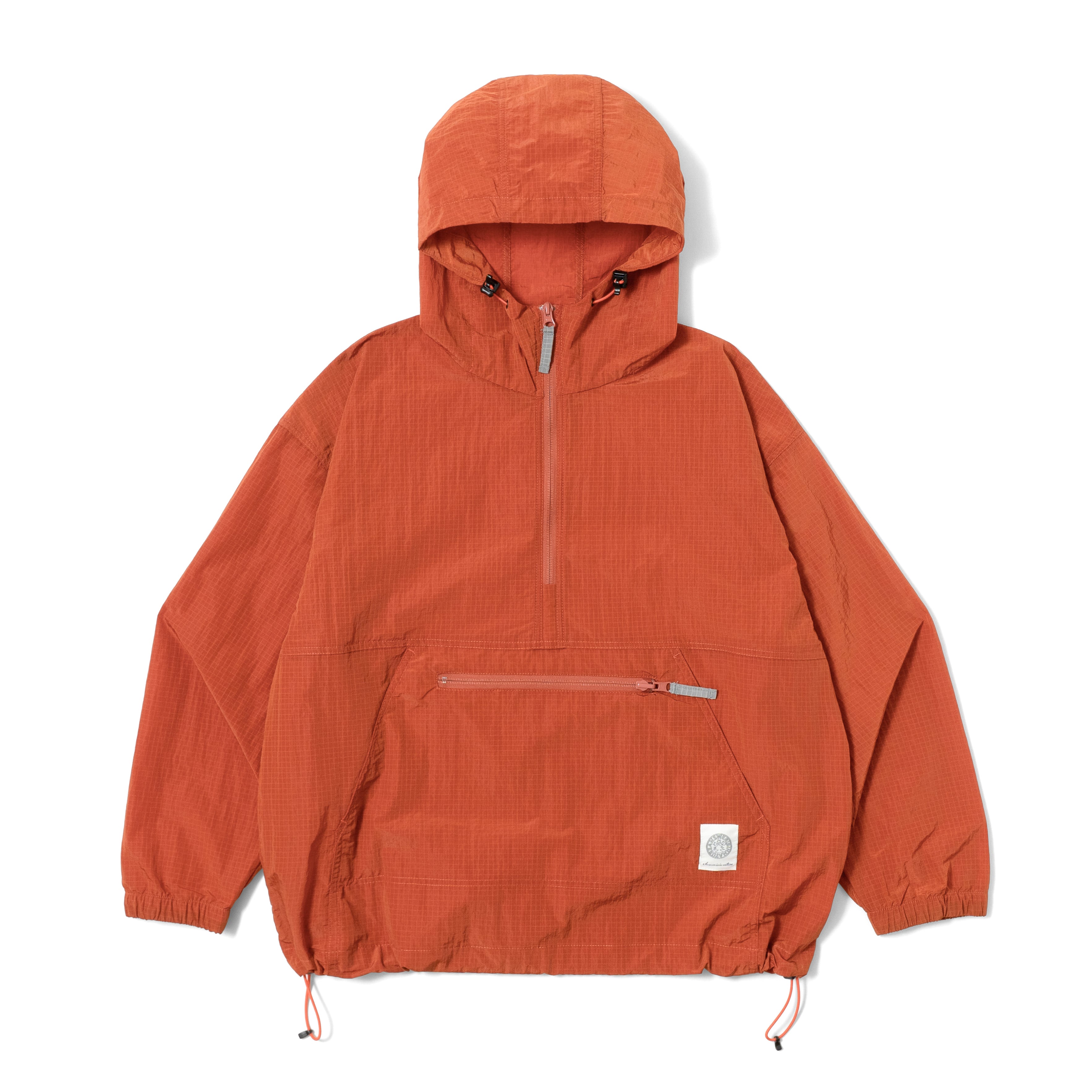 GRAPH CHECK NYLON ANORAK ORANGE