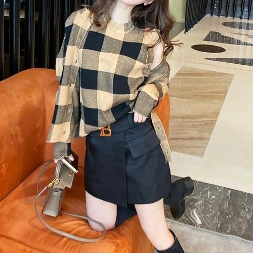 再入荷】ブロックチェックノースリーブニット | ROSE AURA