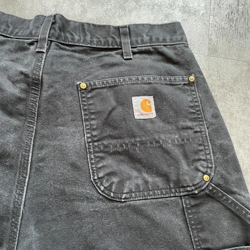 00s USA製 ブラック ダブルニー Carhartt B01 BLK w36 詳細写真2