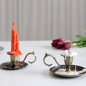 antique candle holder 2types / アンティーク ヴィンテージ ハンドル キャンドル ホルダー スタンド 韓国 北欧 雑貨