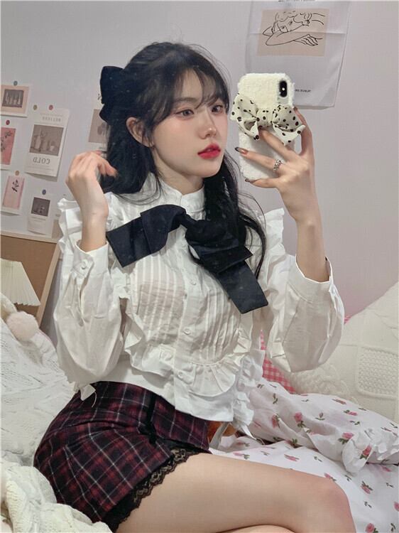 スプリングスタイルホワイト ロング 春物 ブラックストロベリース73437868075