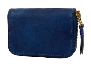 RE.ACT Solid Indigo Round Fastener Compact Wallet