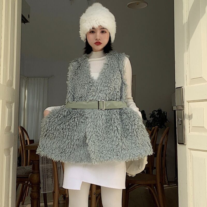 ウィンターグリーンジャケット トップス ベルト 冬物 ハーネス YY-ファッション57221304870