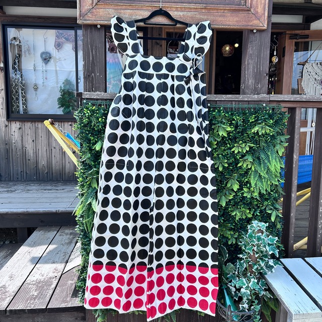 ドット柄カラフルサロペット