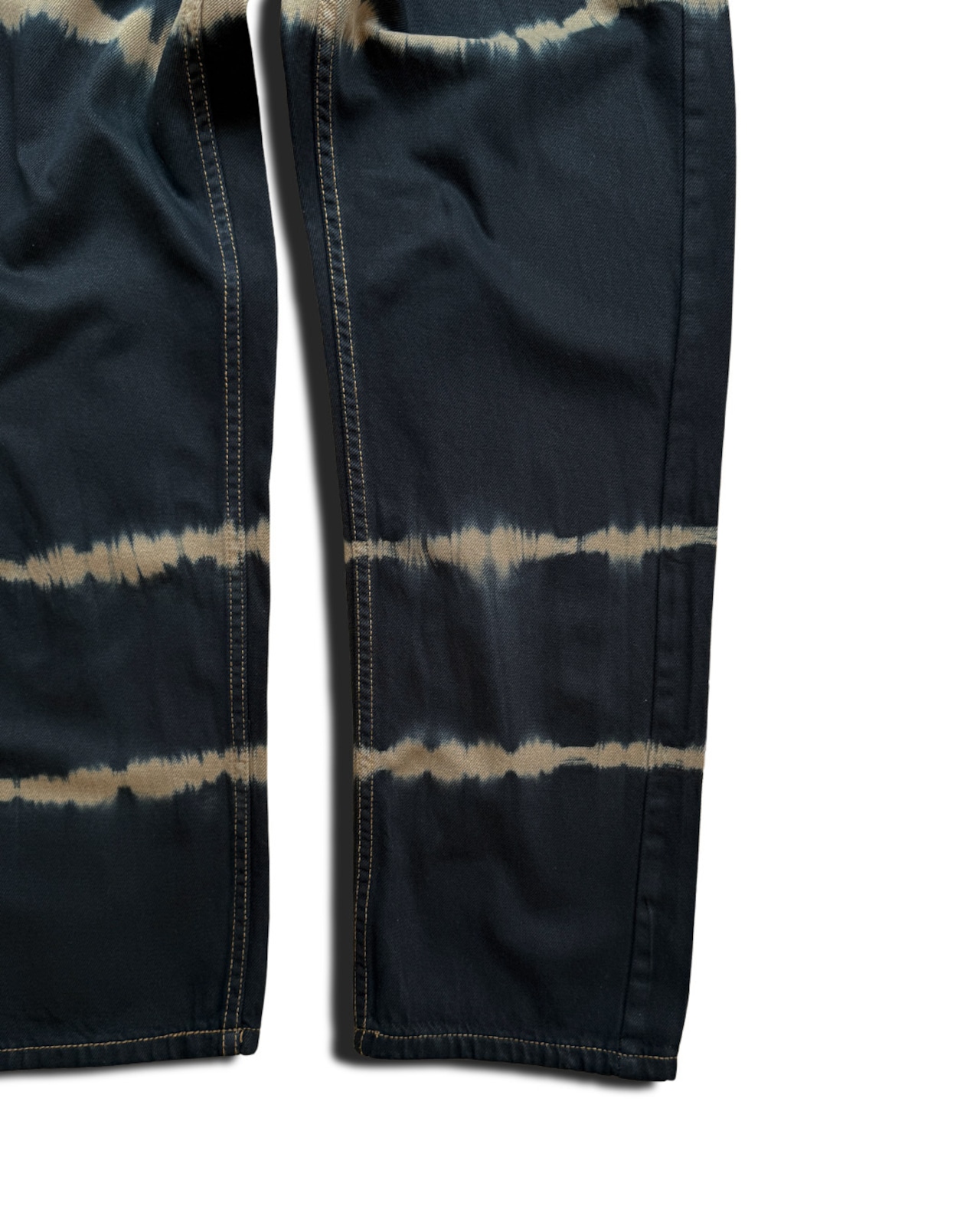 【 数量限定販売 】黒染めタイダイカラーデニムパンツ 道なき道