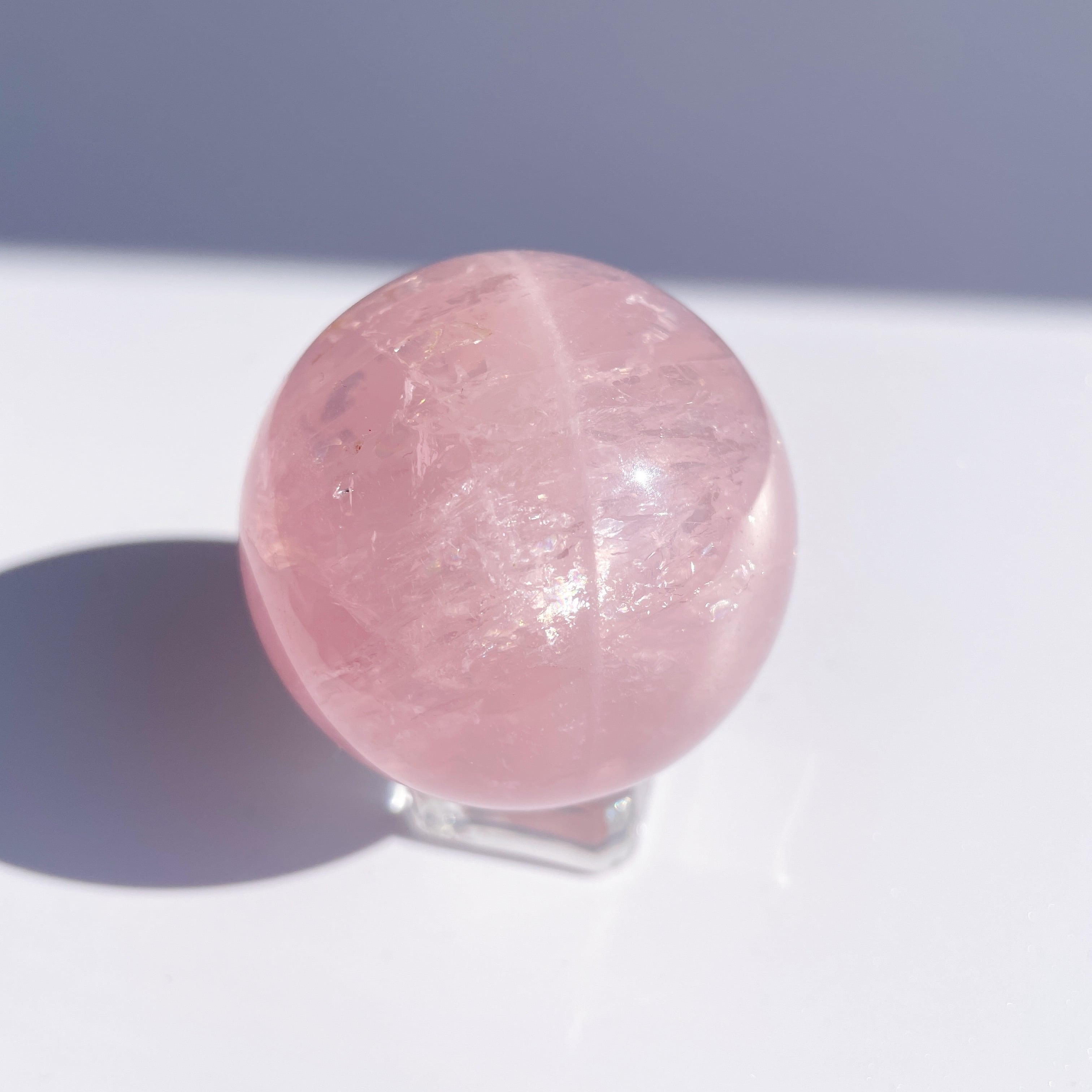 マダガスカル産ディープローズクォーツ スフィア04◇Madagascar Deep Rose Quartz◇パワーストーン・天然石