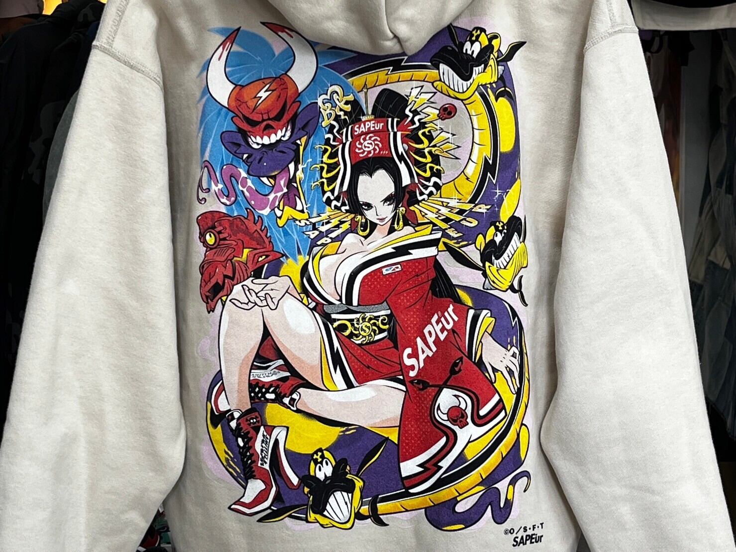 ONEPIECE×SAPEur BoaHancock フーディ ミリタリー｜トップス 