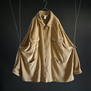 " KING SIZE " super over silhouette zip-up corduroy jacket