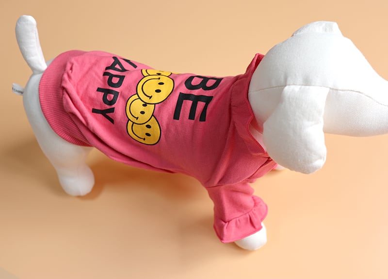 スマイルTシャツ S ~ XL 3color  /  犬服 新作 ドッグウェア 小型犬 中型犬 犬の服 トレーナー