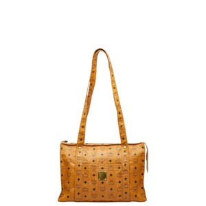 エム シー エム ヴィセトス モノグラム ハンドバッグ トートバッグ ブラウン レザー レディース MCM 【中古】